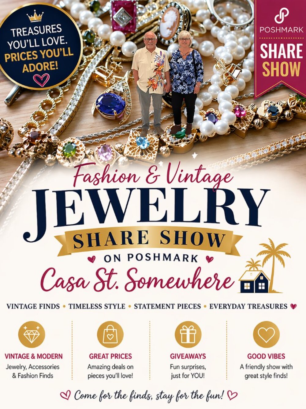 JEWELRY SHARE SHOW SUNDAY 5/10 @11 AM PDT SASSY SPRING SPARKLES!